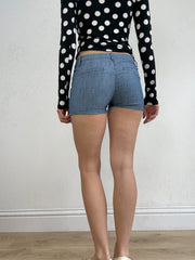 💚vintage edit twenty eight | talla: S · color: azul · material: denim · prenda: minishorts · detalles: lavado claro