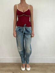 💻💚 vintage edit nineteen | small light wash diesel bubble style jeans