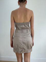 MEJORES SELECCIONES | vestido pequeño de estilo carga bandeau beige