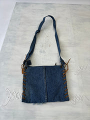COASTAL COWGIRL DROP | dark wash reworked denim jean crossbody bag