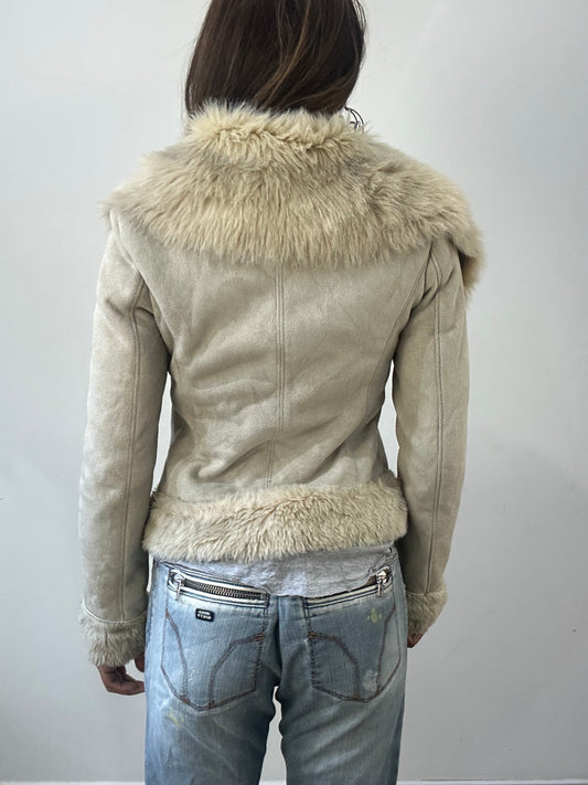 2016 edit | extra small cream suede zip up jacket