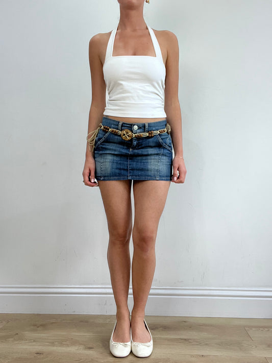 vintage edit twenty-two | small brown beaded belt
