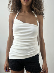 vintage edit: valentine’s day | taille: XS · couleur: blanc · article: haut · détails: encolure dos-nu