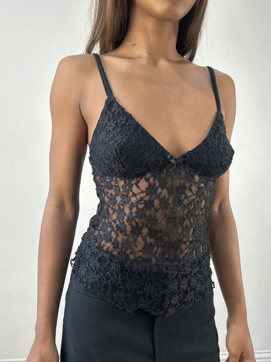 #422 SAMPLE SALE | medium aria cami in black sample
