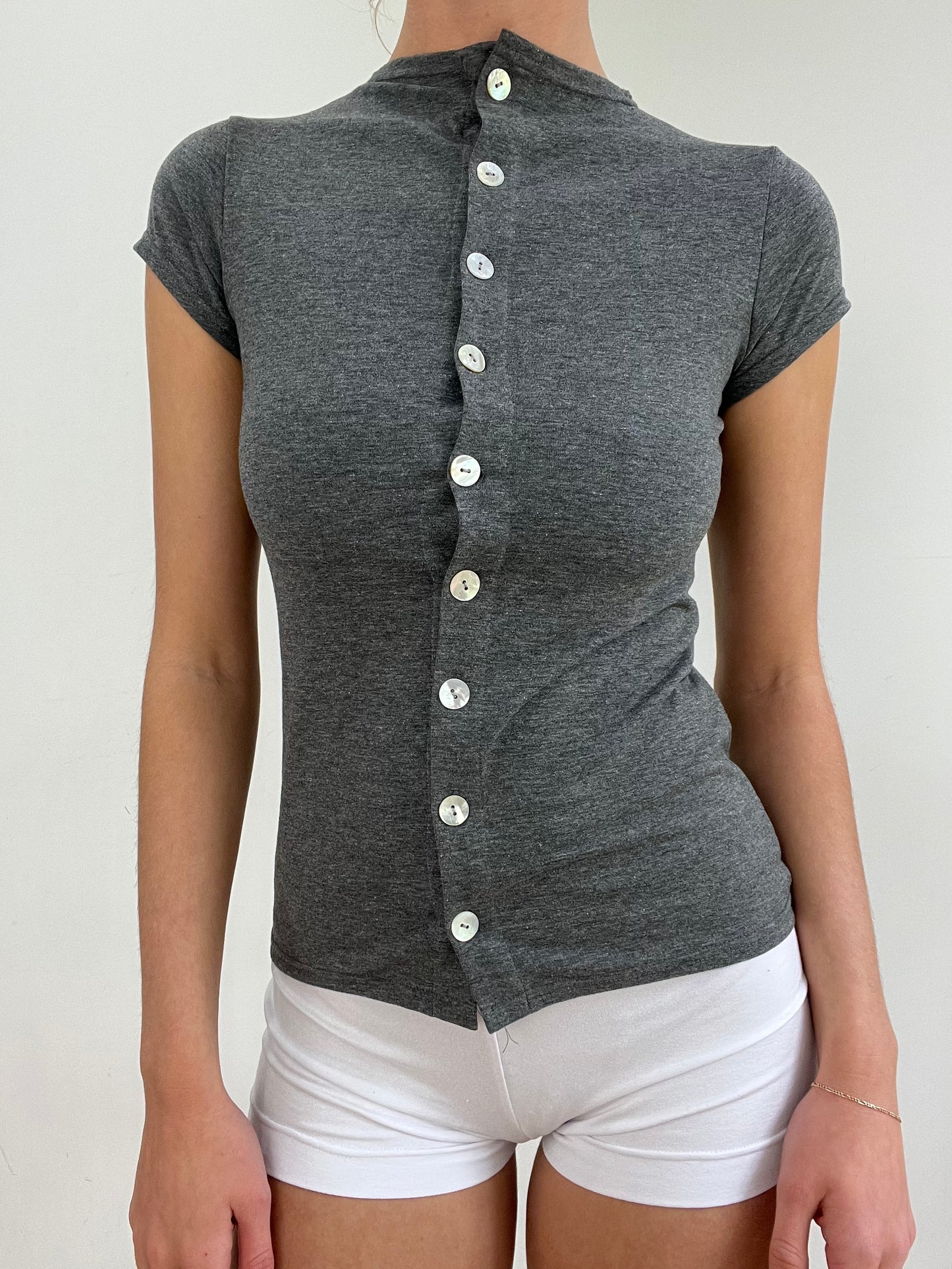 #347 SAMPLE SALE | extra small marl grey maeva top