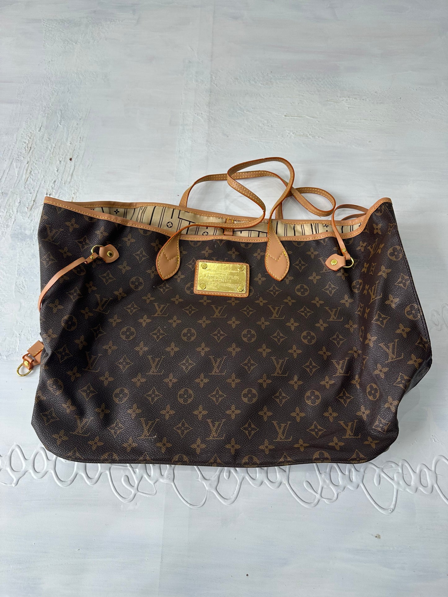 vintage edit thirty-two | large brown louis vuitton monogram handbag