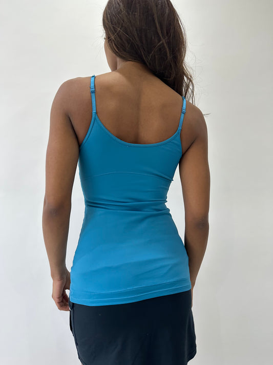 athleisure edit | small blue fitted tank top
