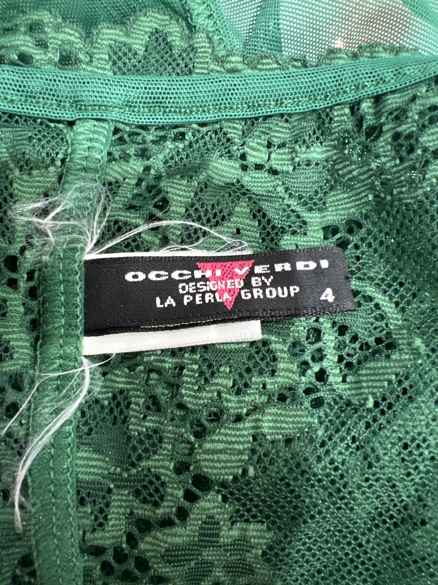 st patrick’s day | medium dark green lace la perla bodysuit