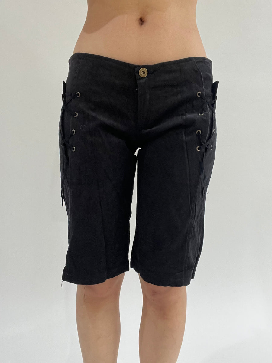 ‼️ | black corduroy shorts