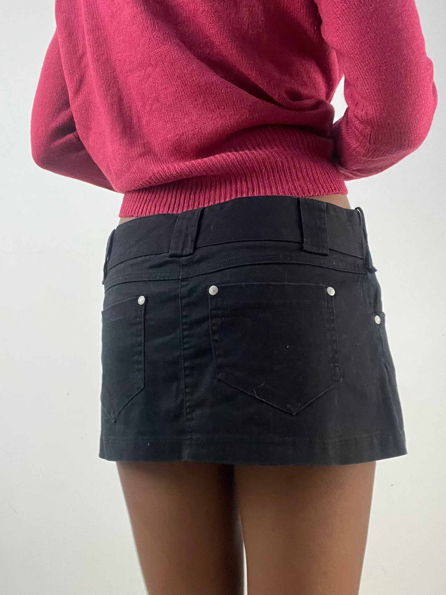 BEST PICKS | medium black denim mini skirt
