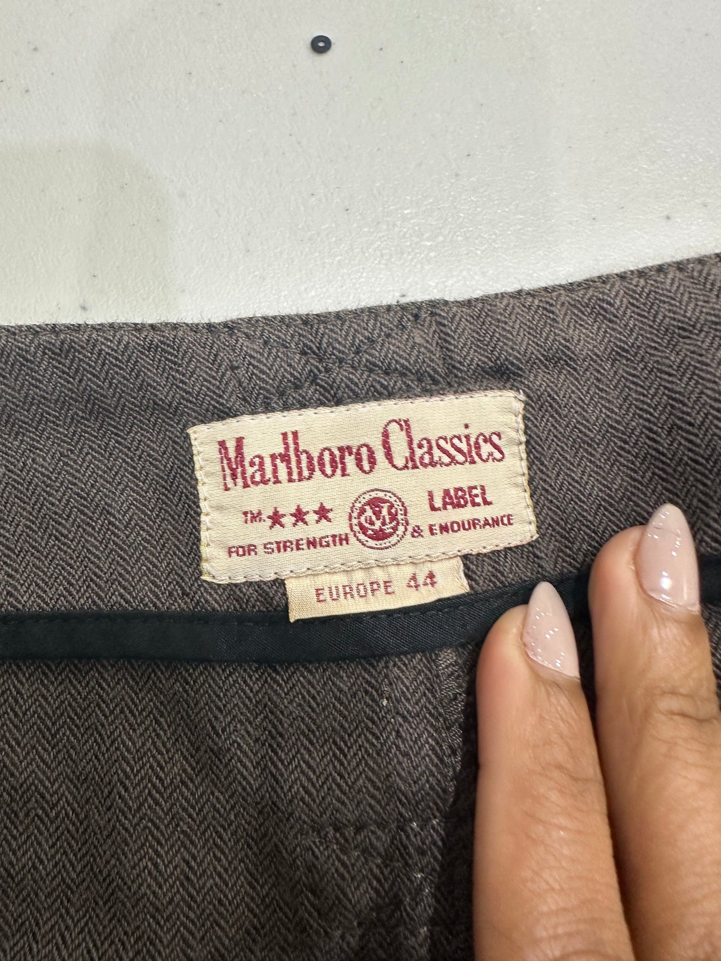 vintage edit twenty-one | medium brown marlboro classics midi skirt