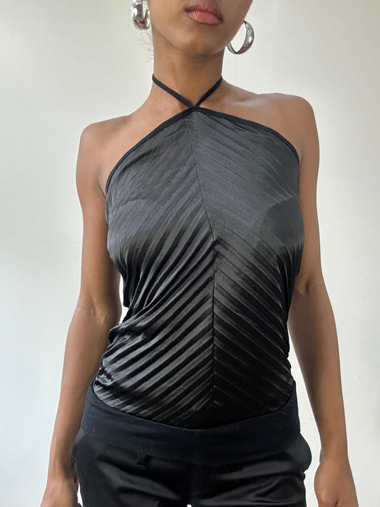 vintage edit thirty-one | small black halterneck top