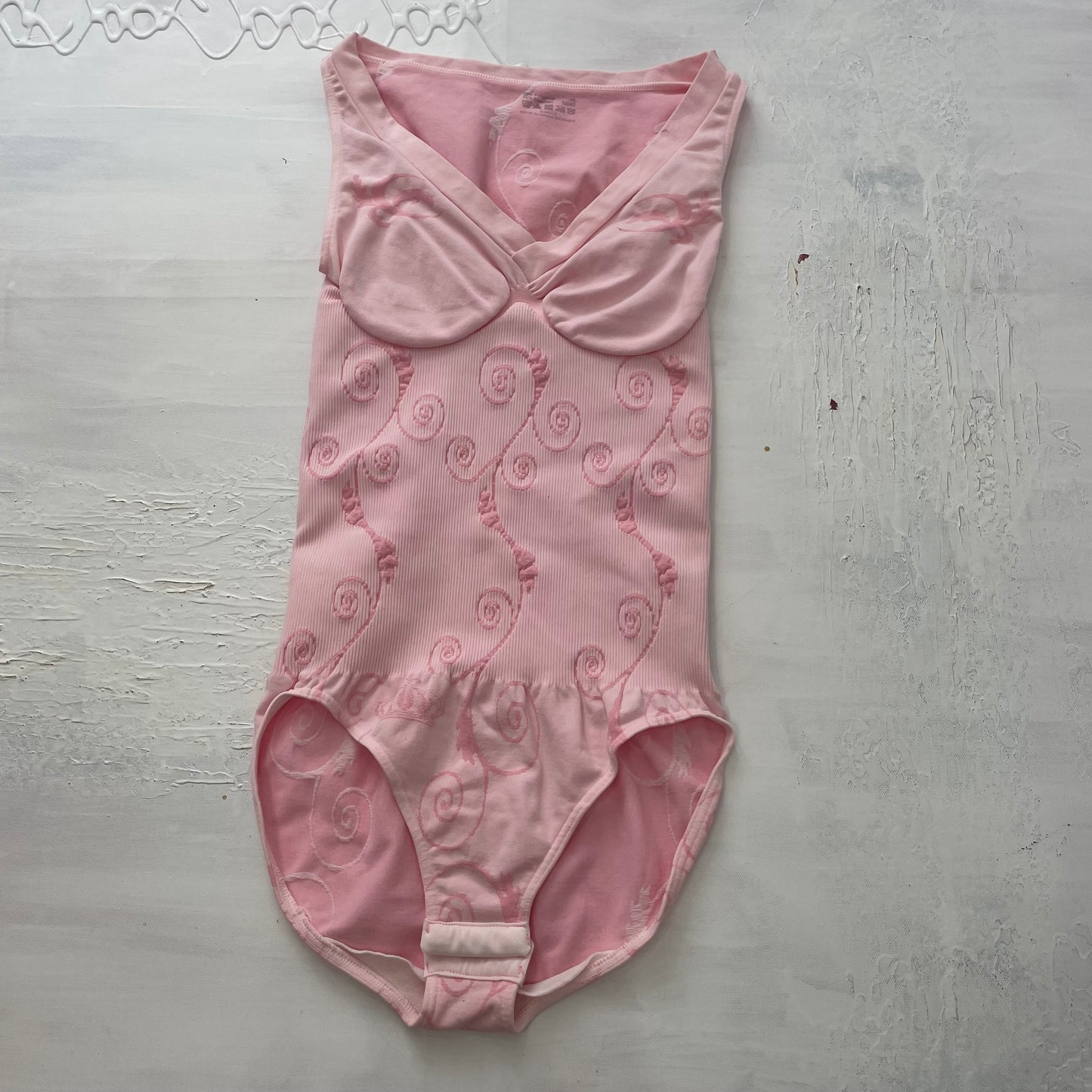 GRUNGE COQUETTE DROP | small pink patterned shapewear bodysuit