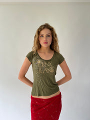 SATC drop | taille: M · couleur: vert · article: jean · détails: DKNY