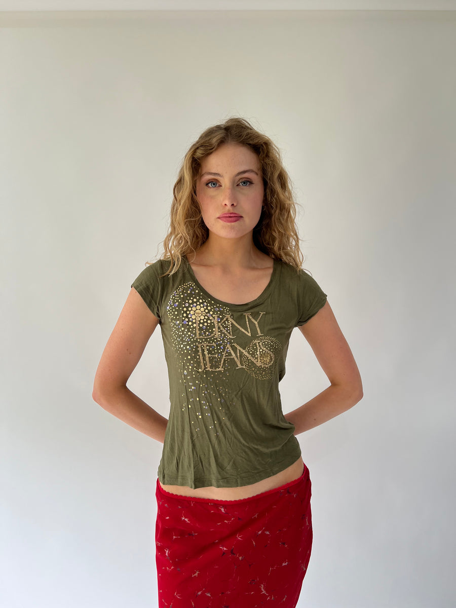 SATC drop | taille: M · couleur: vert · article: jean · détails: DKNY