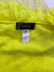 vintage edit eight | small yellow ruffle versace top
