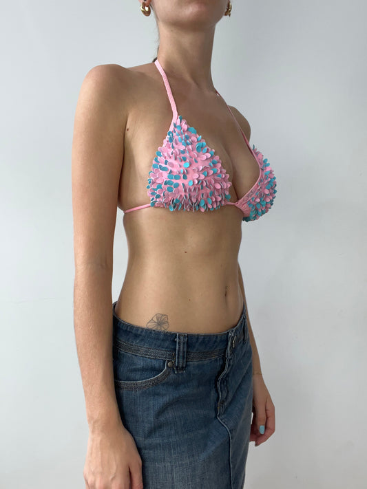 vintage edit thirty | small blue and pink bikini set