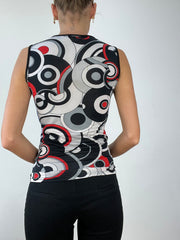 💻 LIBRARIAN CORE | small black and red circle print top