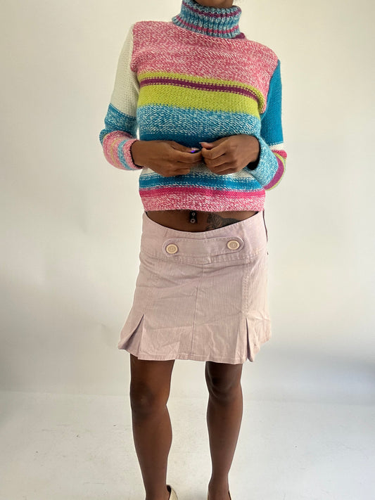 AUTUMN FAVOURITES | small lilac pink pleated mini skirt