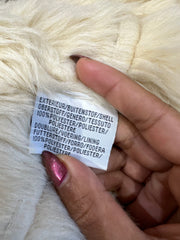 winter edit | small/medium cream faux fur jacket