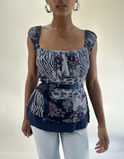 AUTUMN FAVOURITES | small navy blue milkmaid style top
