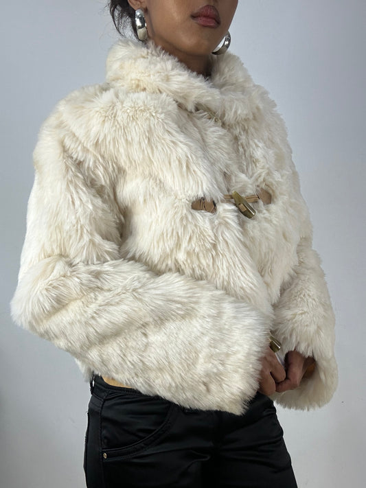 vintage edit: halloween | small cream faux fur jacket
