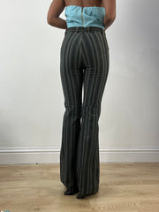 BEST PICKS | small grey and navy stripy high waisted trousers