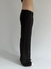 ‼️ | dark brown fitted trousers