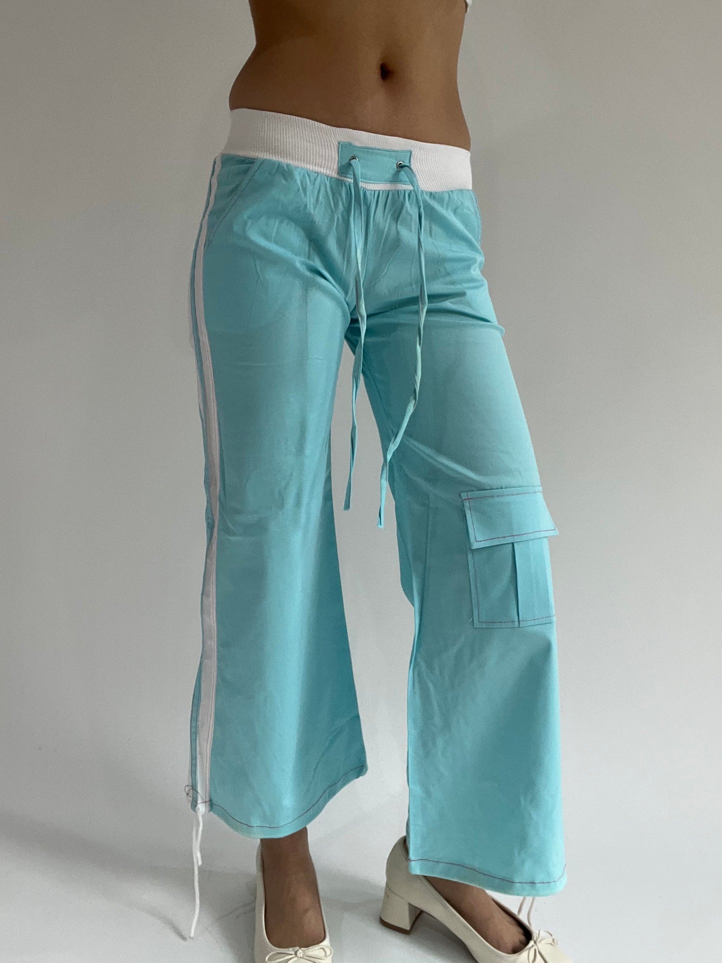 ‼️ | extra small blue fitted sporty trousers