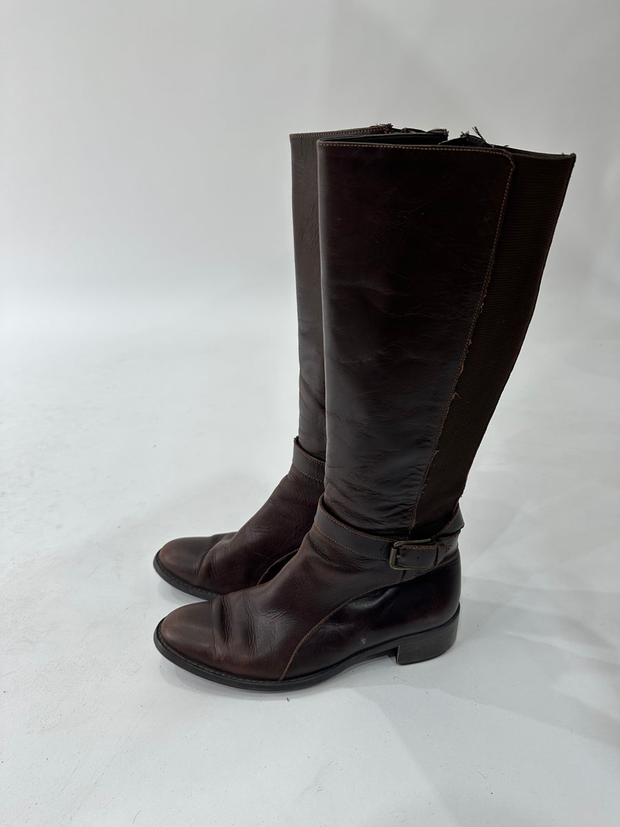 2016 edit | ⭐️UK5 brown buckle knee boots