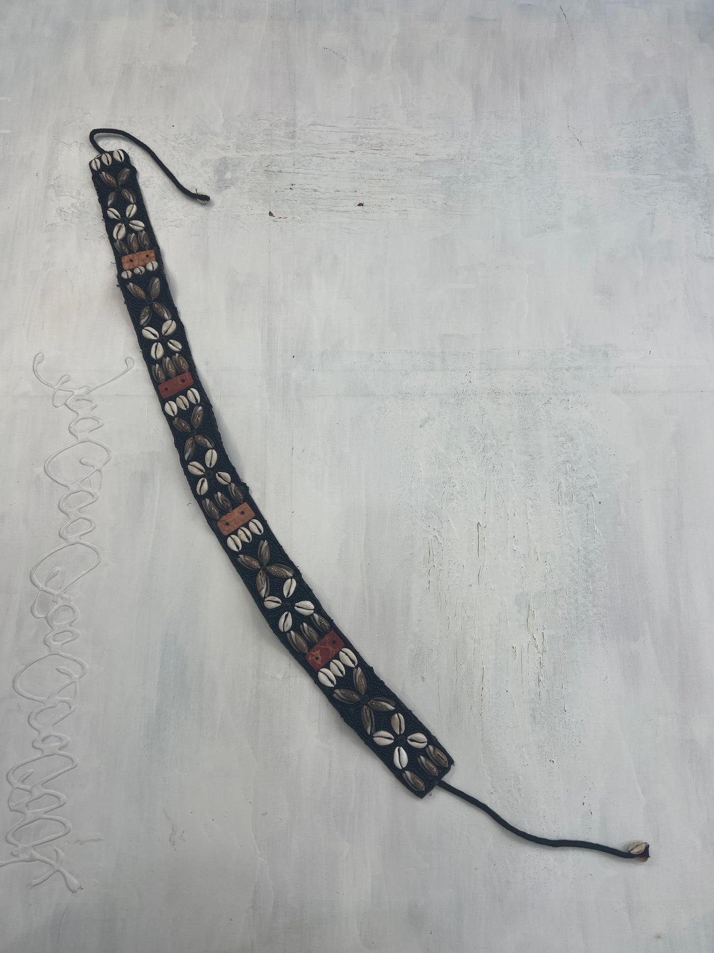 🐚#45 red and black shell belt