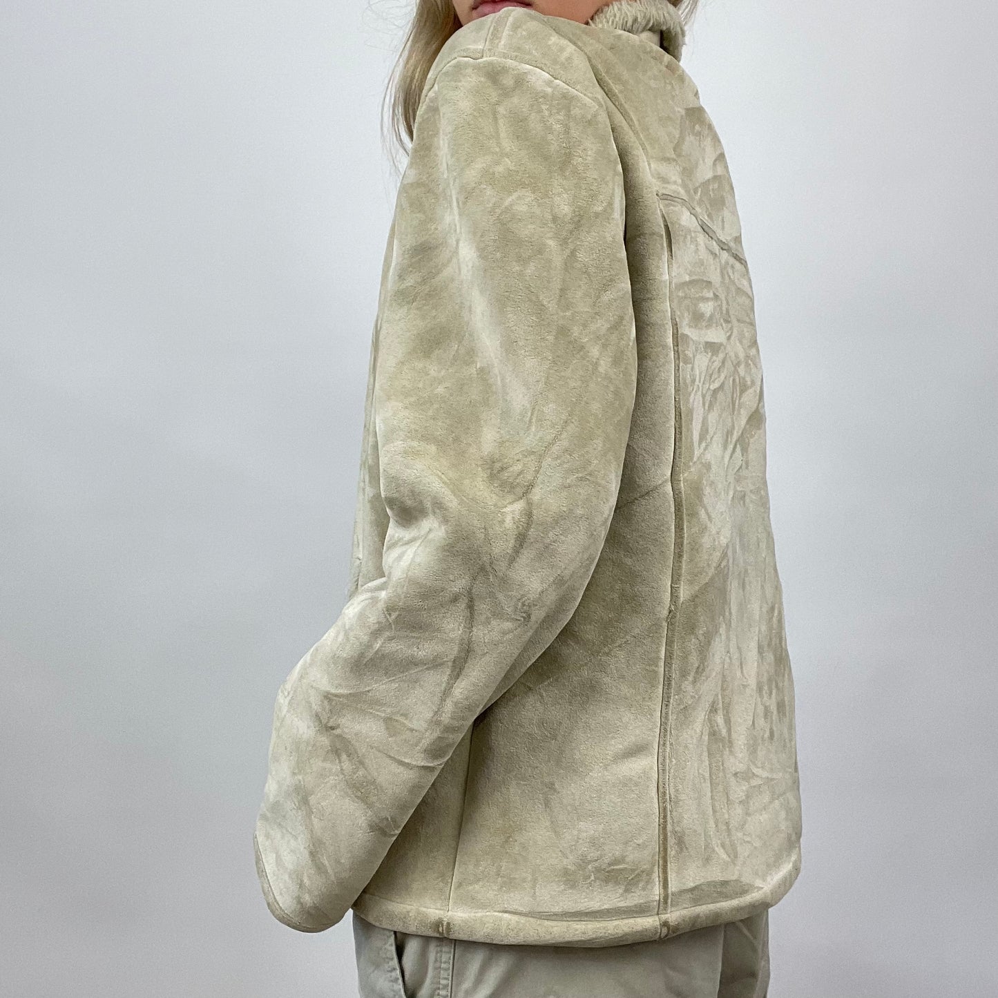 CHALET GIRL DROP | large cream suede jacket