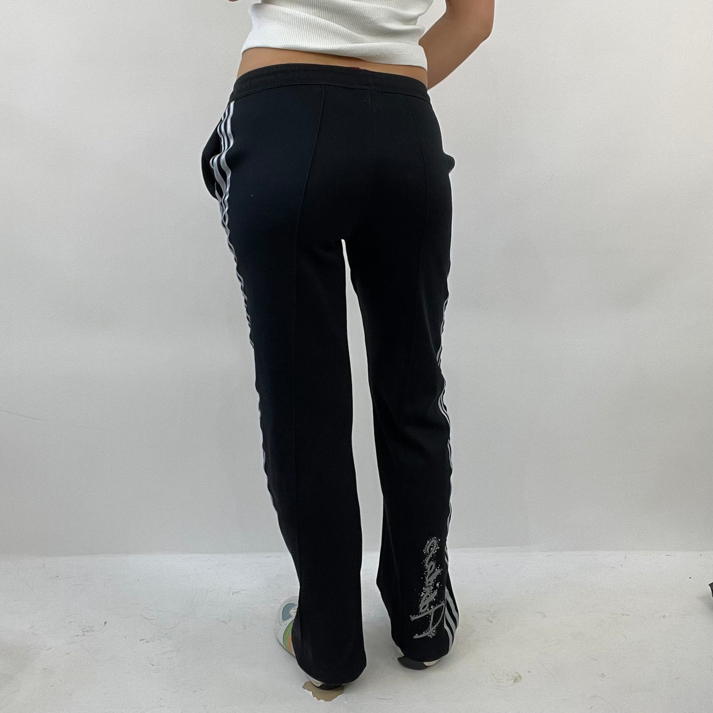 12 DAYS OF XMAS DROP small black and silver adidas joggers with dia remass