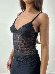 #422 MUSTERTEILE-SALE | Medium aria cami in schwarzer Probe