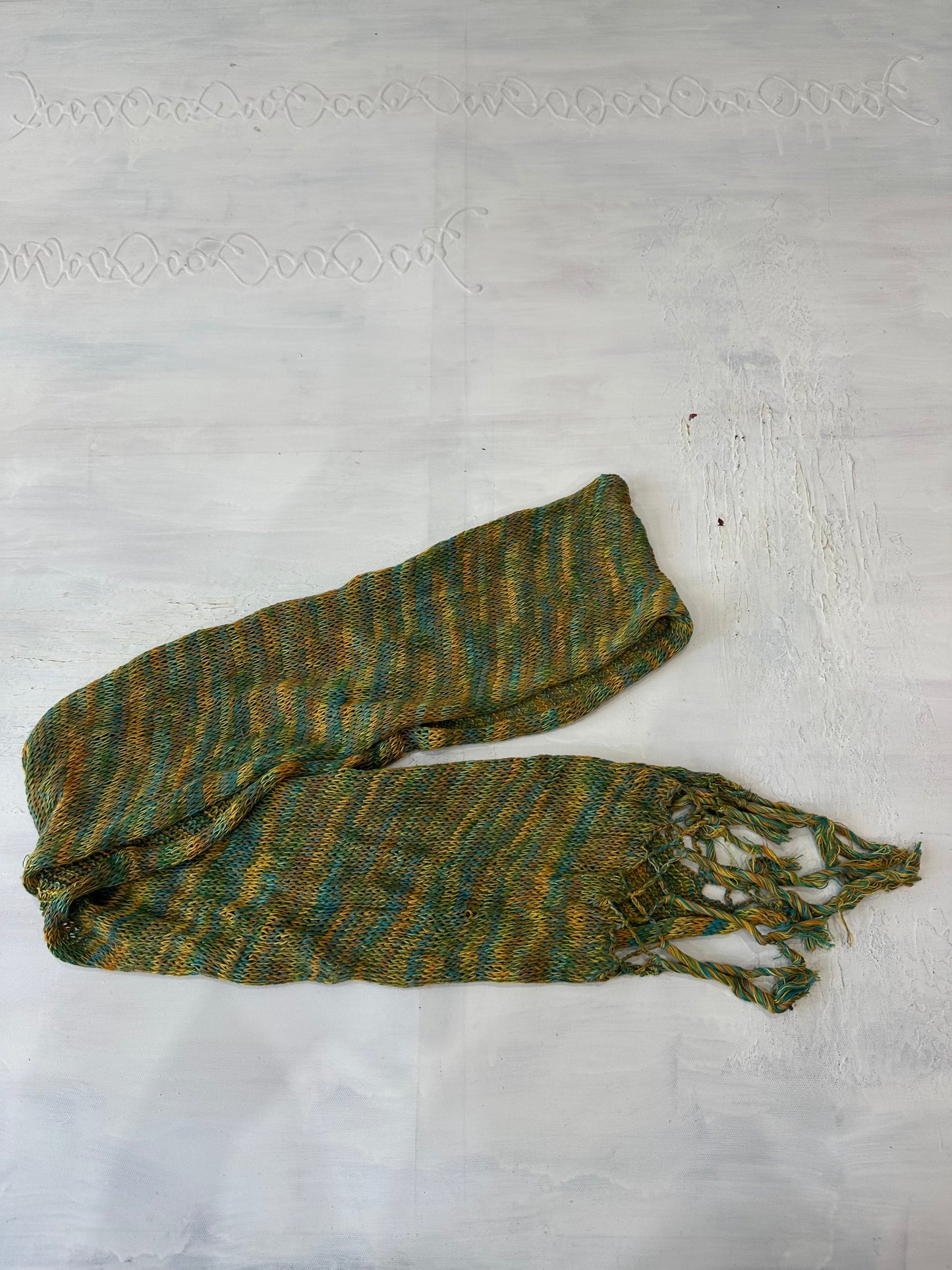 💻 BEST PICKS | one size green striped knit scarf