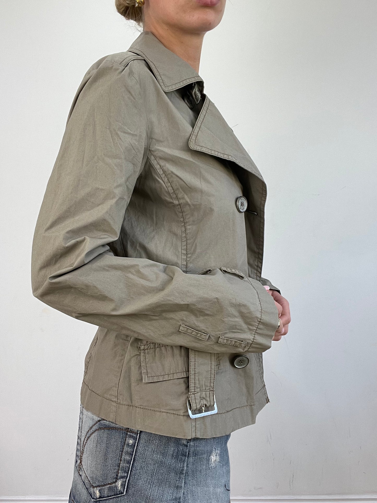 vintage edit twenty | medium dark grey trench style jacket