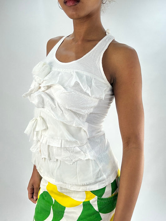 vintage edit thirty-five | small white abercrombie & fitch tank top