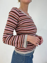 vintage edit fourteen | small pink and white striped jumper