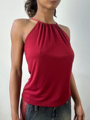 romantic grunge edit | small/medium red halterneck top