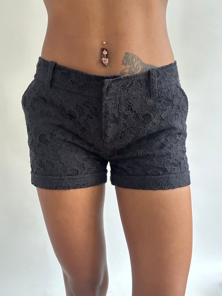 BEST PICKS | small black pimkie lace overlay mini shorts