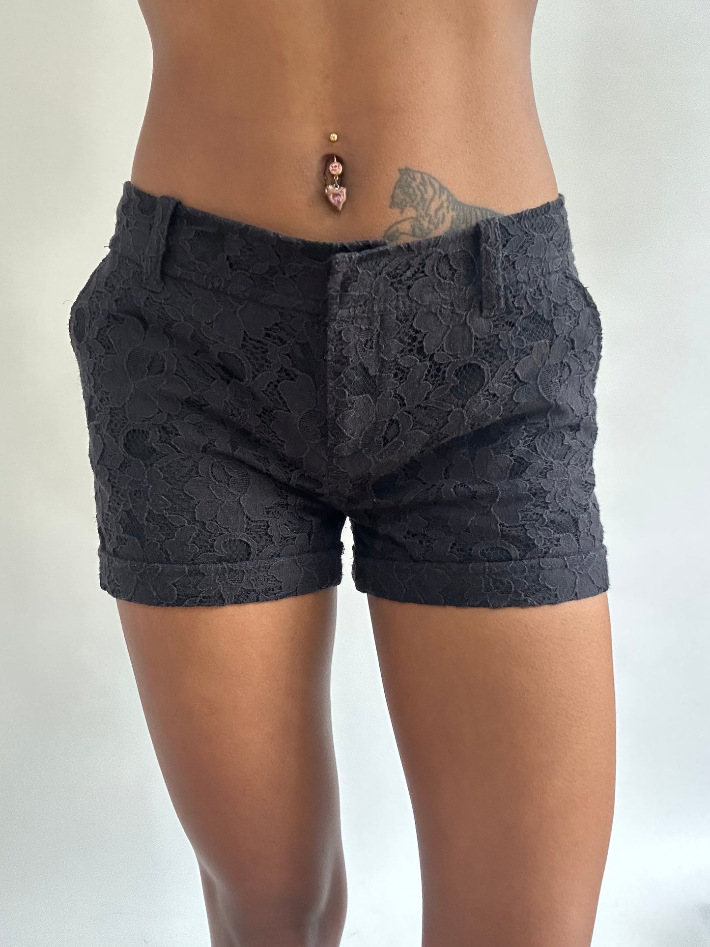 BEST PICKS | small black pimkie lace overlay mini shorts