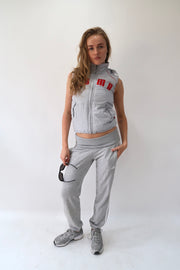 athleisure edit | small grey puma gilet puffer jacket