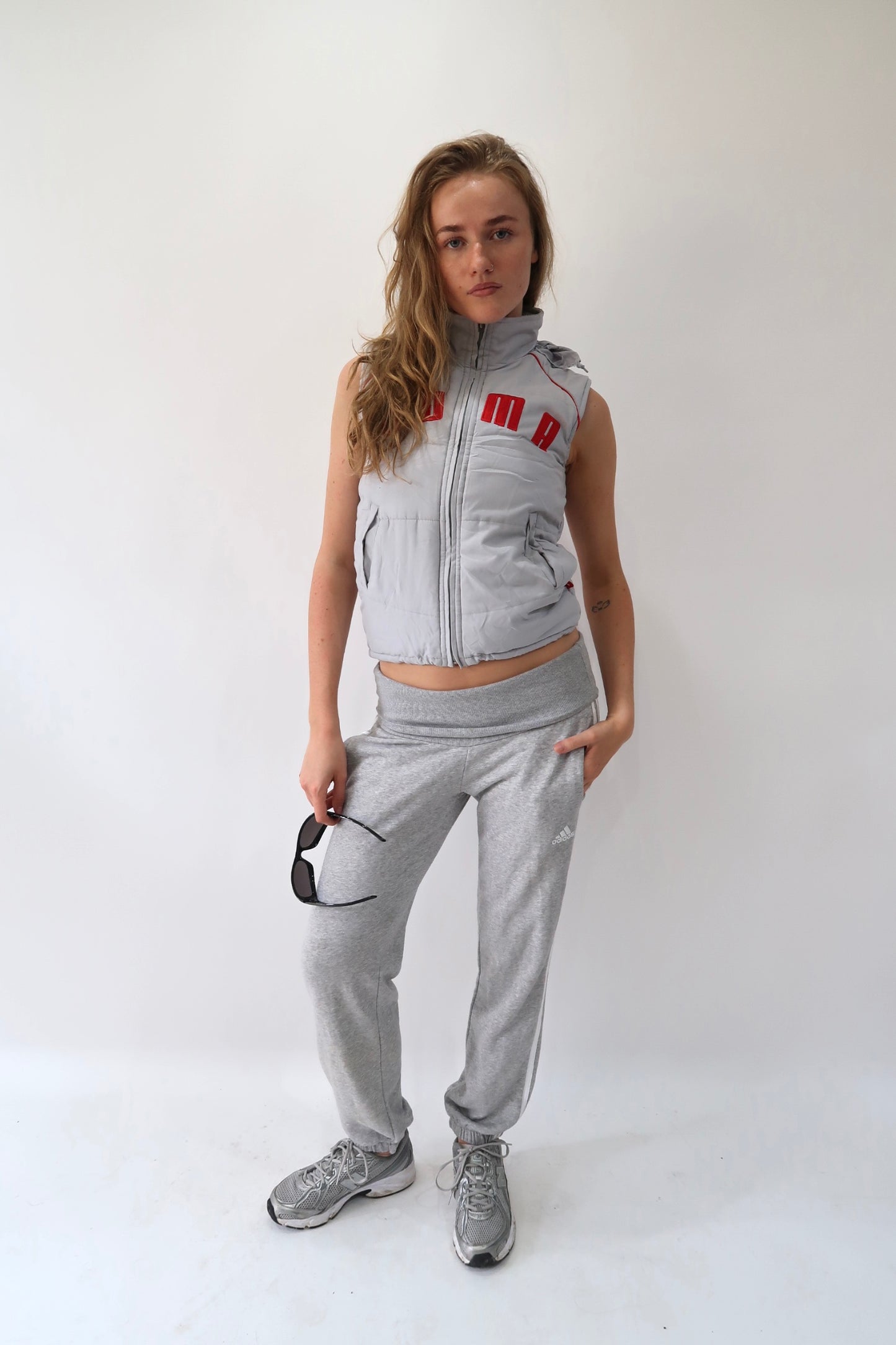 athleisure edit | small grey puma gilet puffer jacket