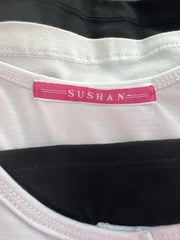 SATC drop | taille: M · couleur: noir + blanc · article: haut · détails: superposé + boutons + détail
