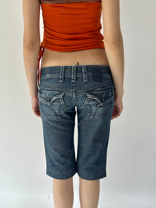 festival drop | medium blue miss sixty denim cropped capris
