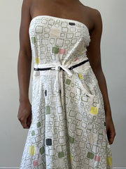 MEJORES RECOGEDAS | mini vestido con estampado diesel blanco medio