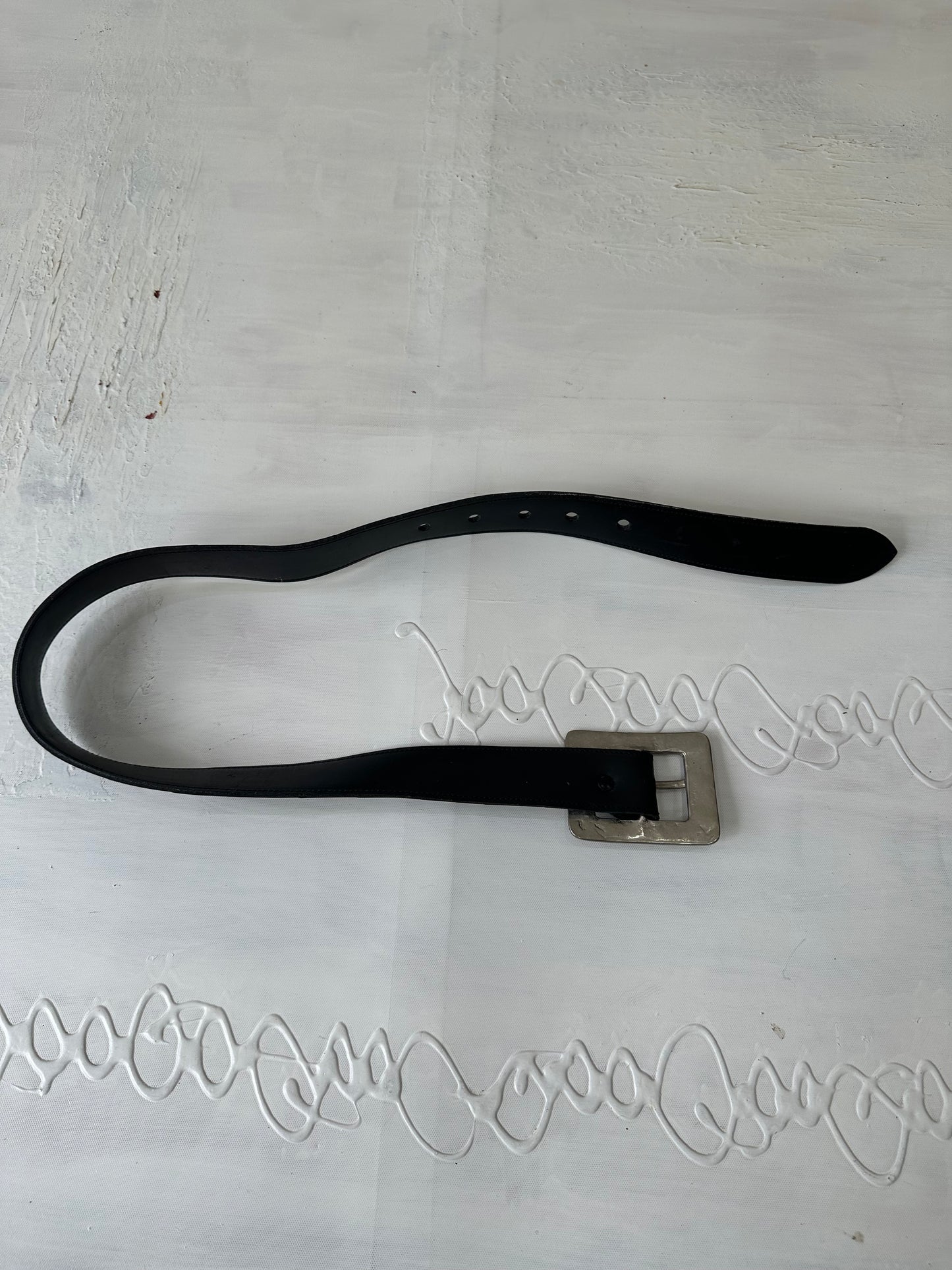 vintage edit twenty-seven | black and silver buckle belt