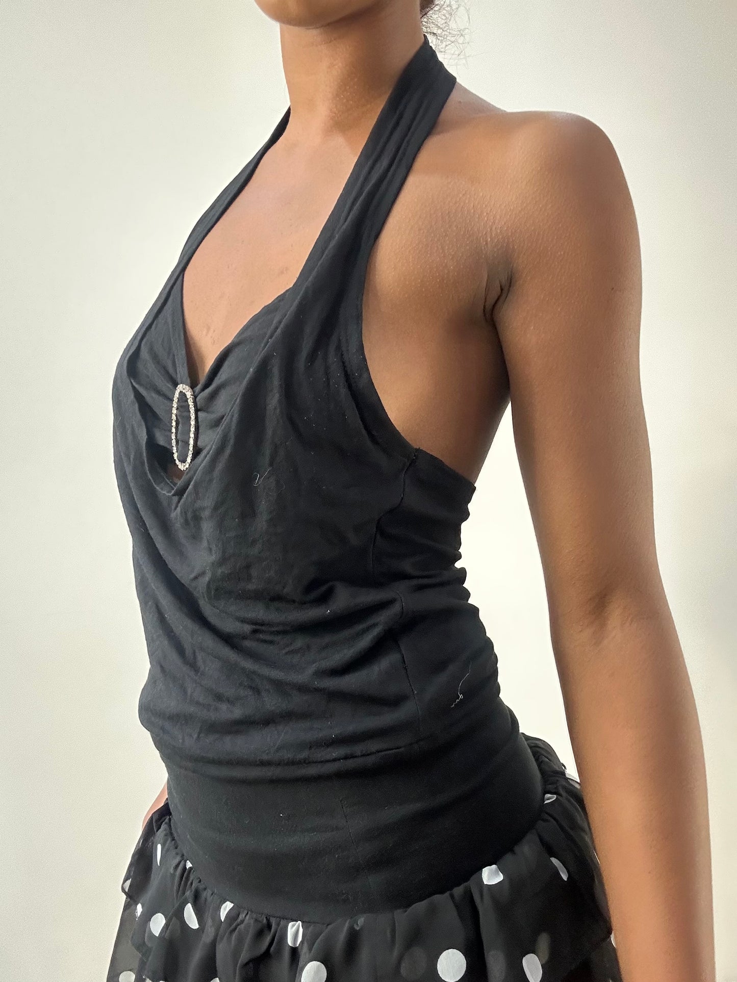 LFW edit | medium black dolce and gabbana halterneck top