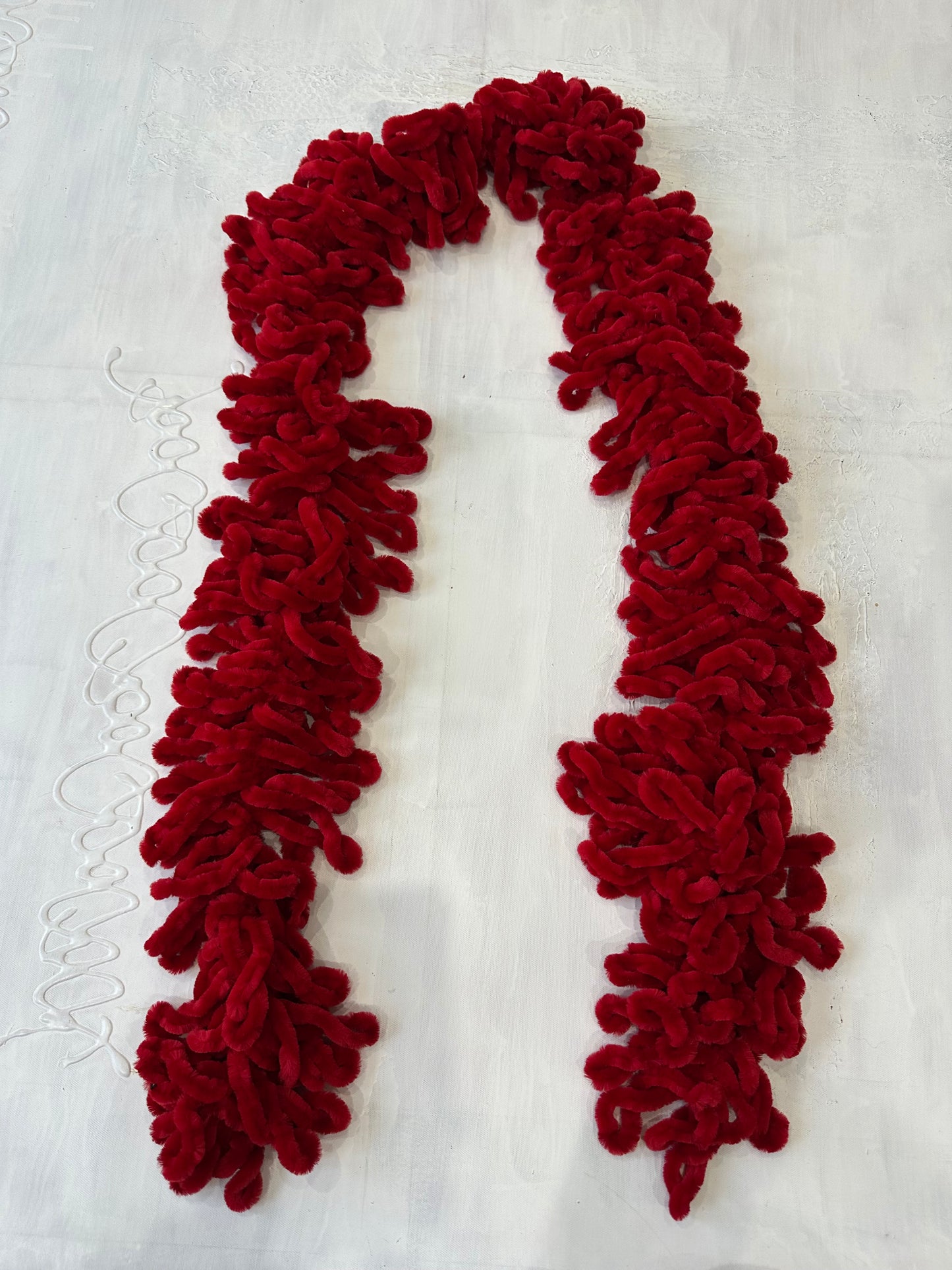 winter edit | red knit tassel scarf