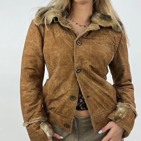 12 DAYS OF XMAS DROP | small brown jacket with fur detail
